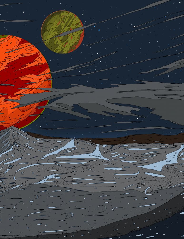 Cosmic Alien World by Nicholas — canvas wall art