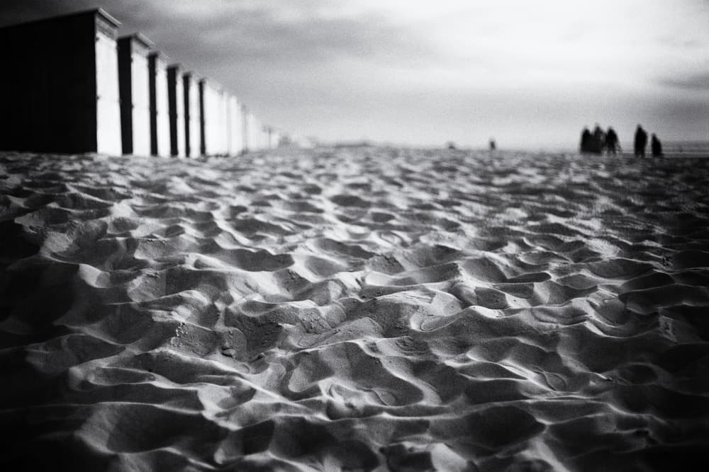Beach Huts And Sand by Jeroen van de Wiel — canvas wall art