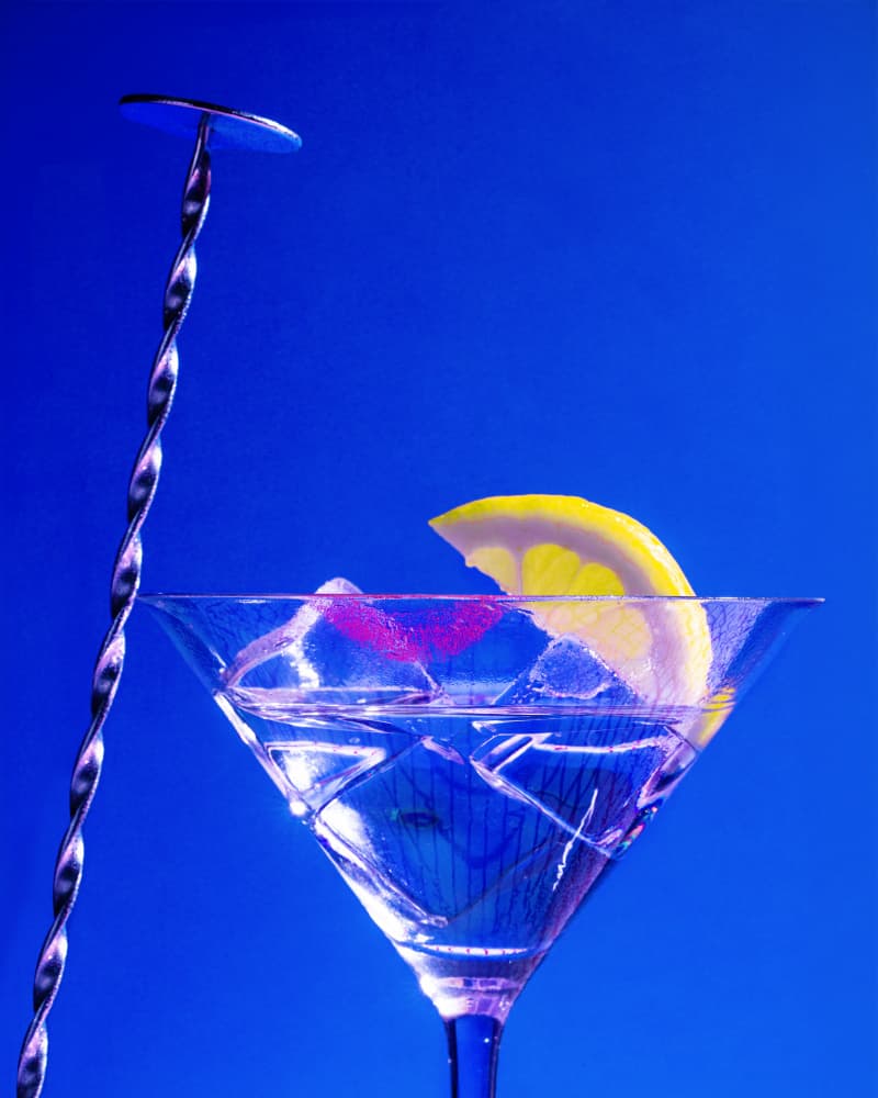 Chilled Blue Martini by Julia Ramiro — canvas wall art