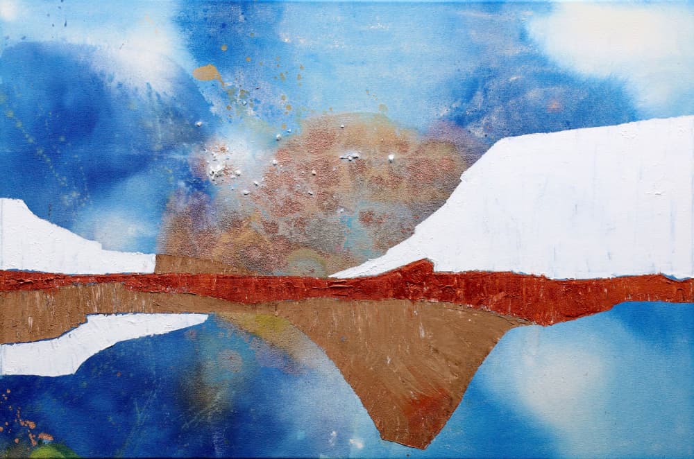 Abstract Mountain Reflection by POOVI ART — canvas wall art