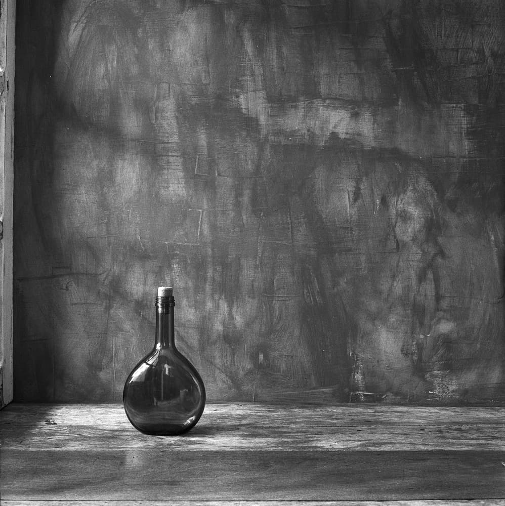 Dark Glass Bottle Still by Luiz Laercio — canvas wall art