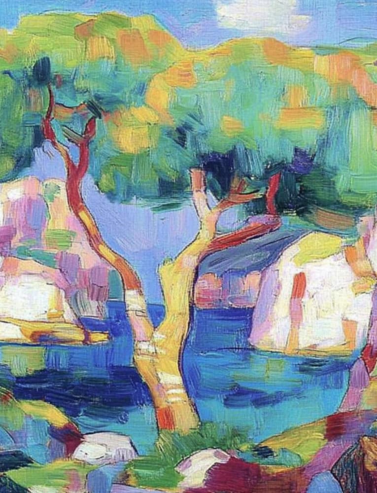 Colorful Coastal Tree by Avanesova Elena — canvas wall art
