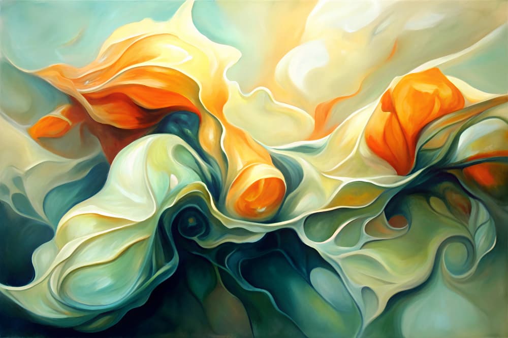 Vibrant Abstract Flow by Miguel Bruzual — canvas wall art