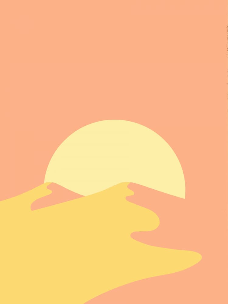 Minimal Desert Sunset by Little Dean — canvas wall art