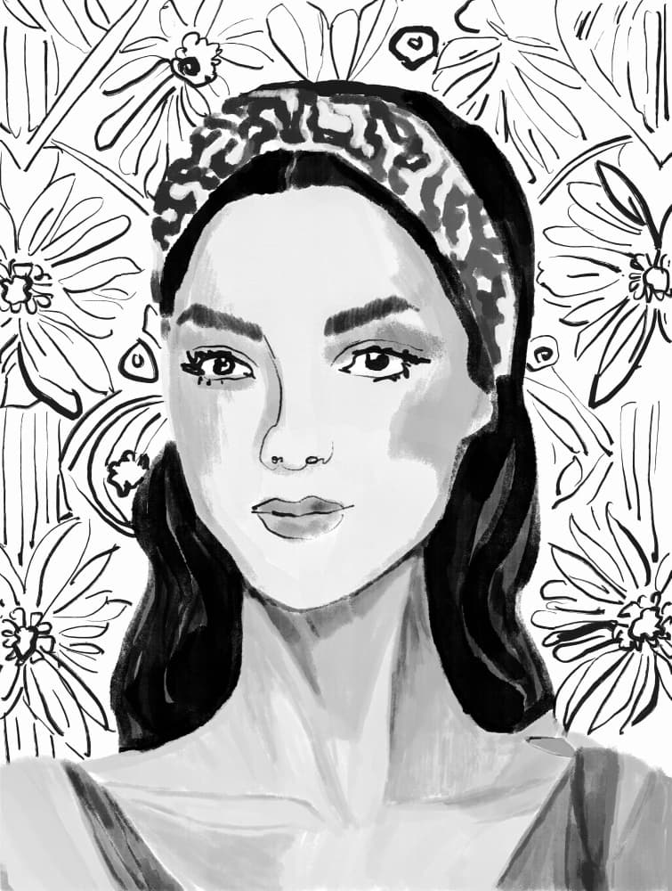 Stylish Woman Portrait by Beate Tubach — canvas wall art