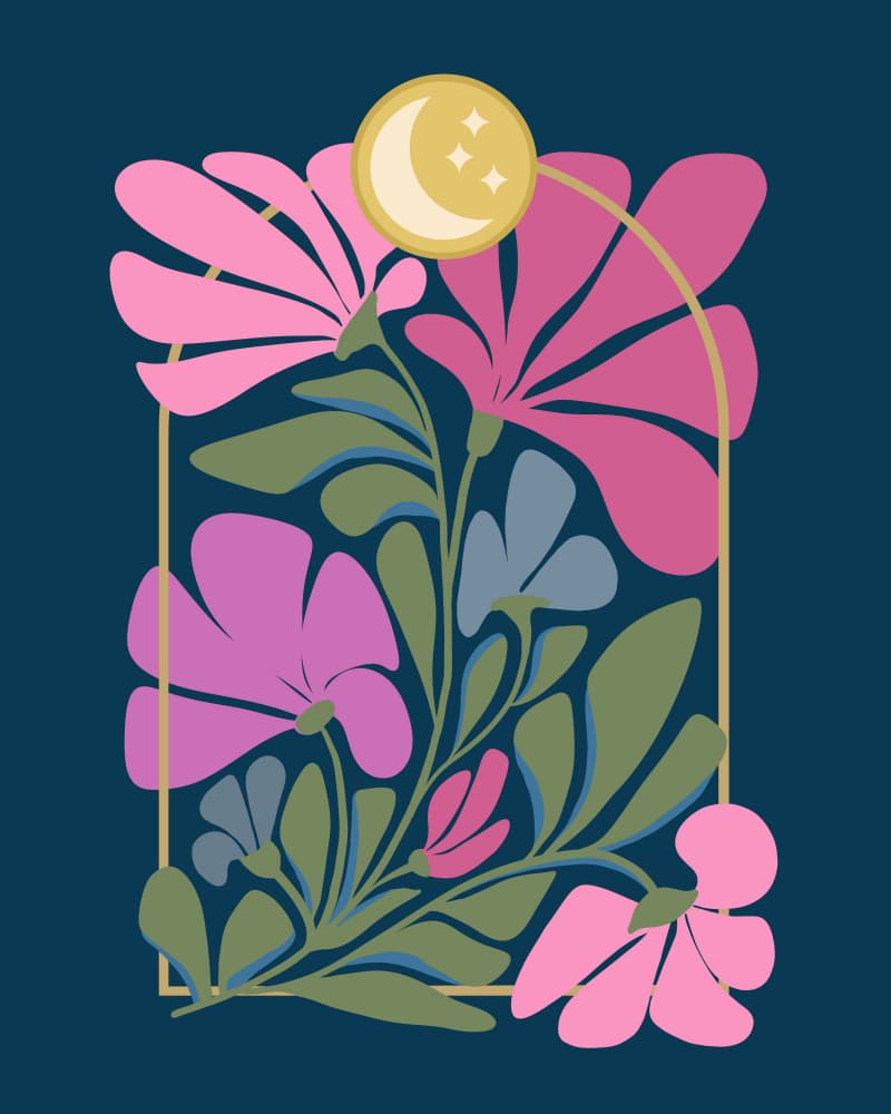 Fleurs De La Lune by Kristian Gallagher — canvas wall art