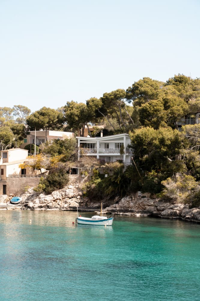 Serene Mediterranean Cove by Henrike Schenk — canvas wall art