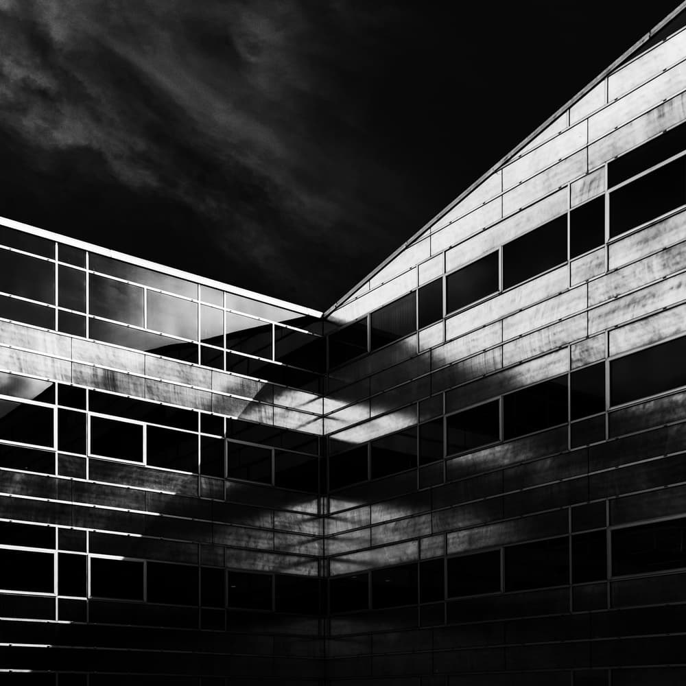 Modern Architectural Shadows by Jeroen van de Wiel — canvas wall art