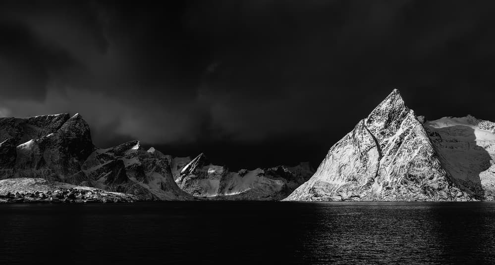 Dramatic Snowy Peaks by Rob Darby — canvas wall art
