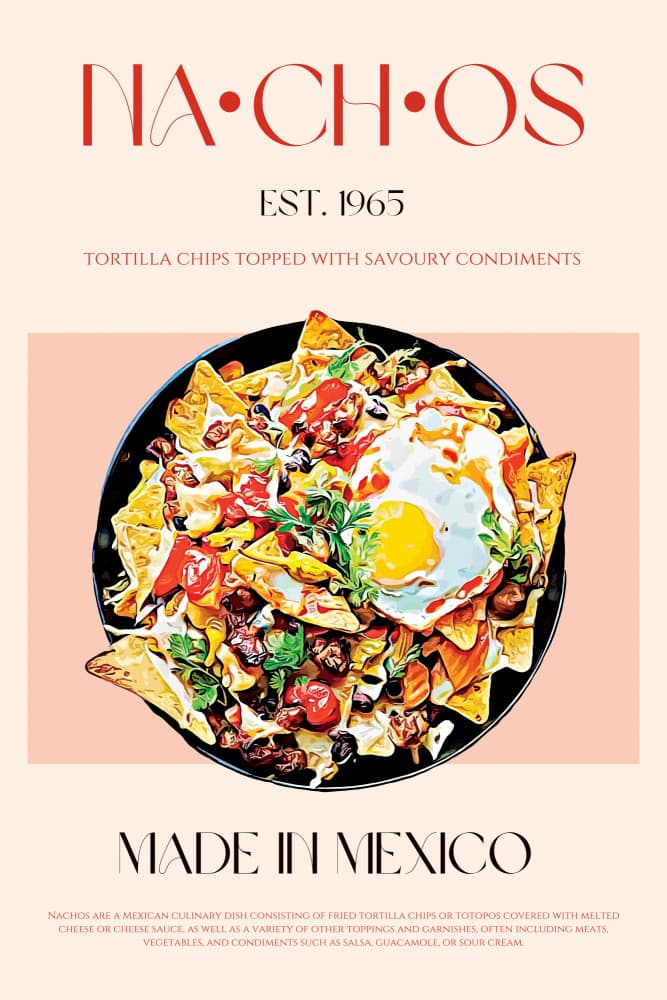 Delicious Mexican Nachos by Nazma Khokhar — canvas wall art
