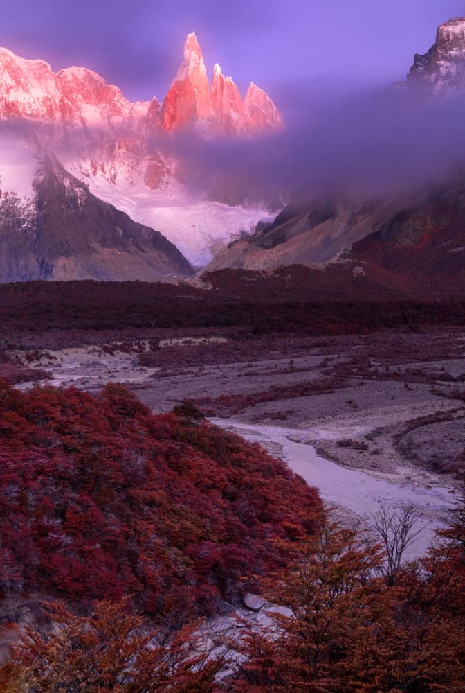 Purple Patagonia Dawn by Lijuan Yuan — canvas wall art