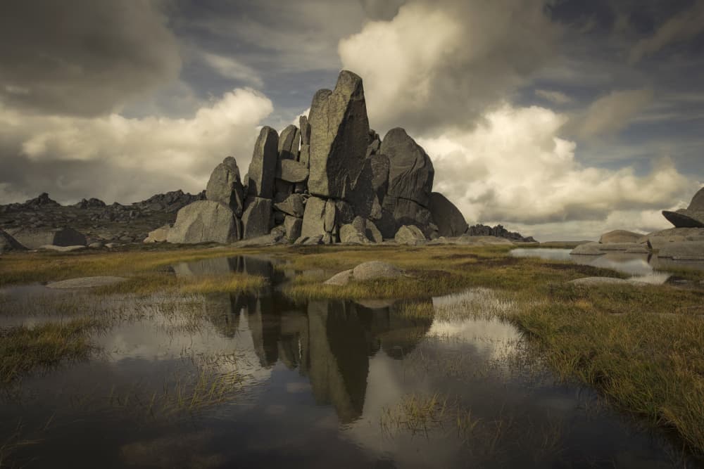 Dramatic Rock Reflections by Yan Zhang — canvas wall art