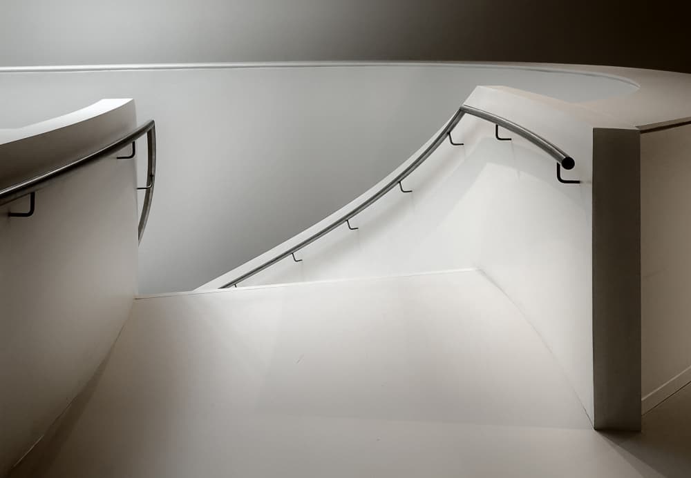 Modern Curved Staircase by Henk van Maastricht — canvas wall art