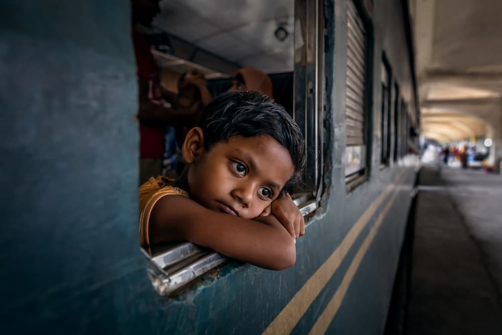 Young Traveler's Gaze by Richard Huang — canvas wall art