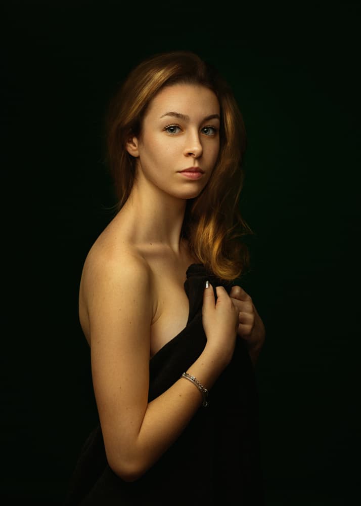Thoughtful Woman Gaze by Sergey Khalemsky — canvas wall art