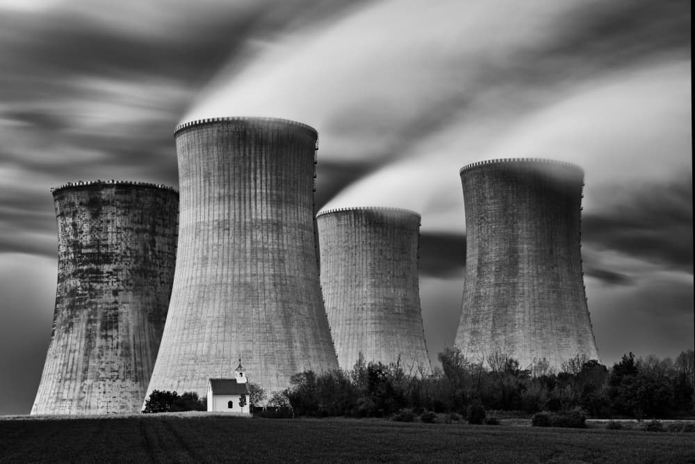 Industrial Church Contrast by Radek Pohnan — canvas wall art
