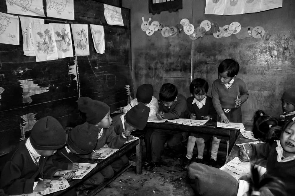 Young Scholars Learning by Yvette Depaepe — canvas wall art
