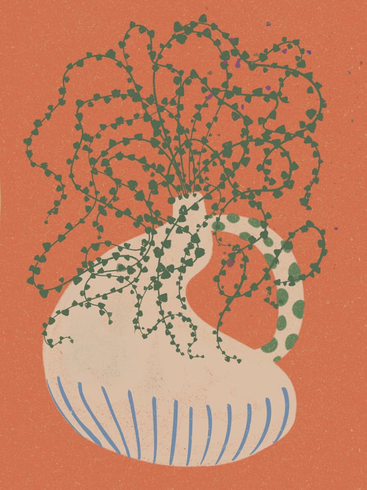 Green Trailing Plant by Nikita Jariwala — canvas wall art