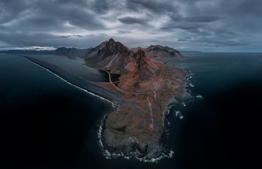 Dramatic Coastal Mountains by Lydia Jacobs — canvas wall art