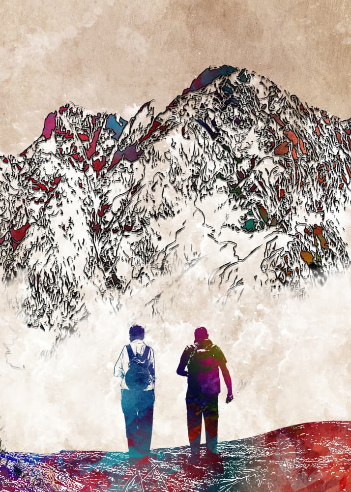 Mountain Vista Journey by Justyna Jaszke — canvas wall art