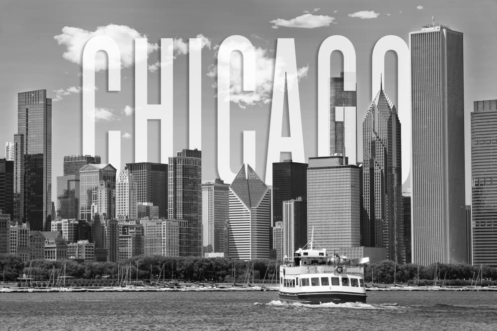 Classic Chicago Skyline by Melanie Viola — canvas wall art