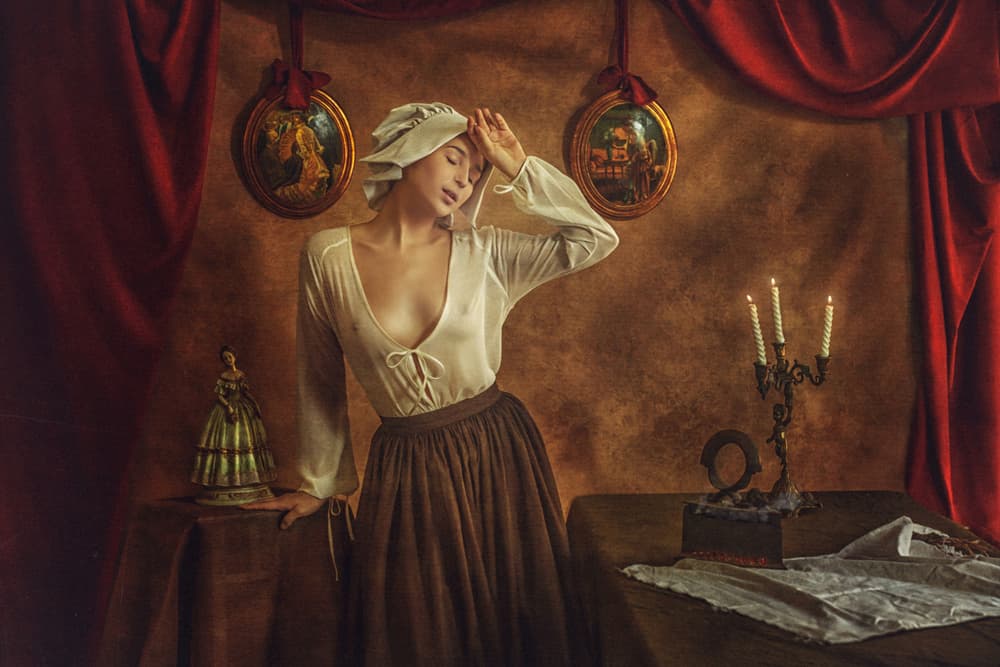 Weary Peasant Woman by Evgeny Loza — canvas wall art
