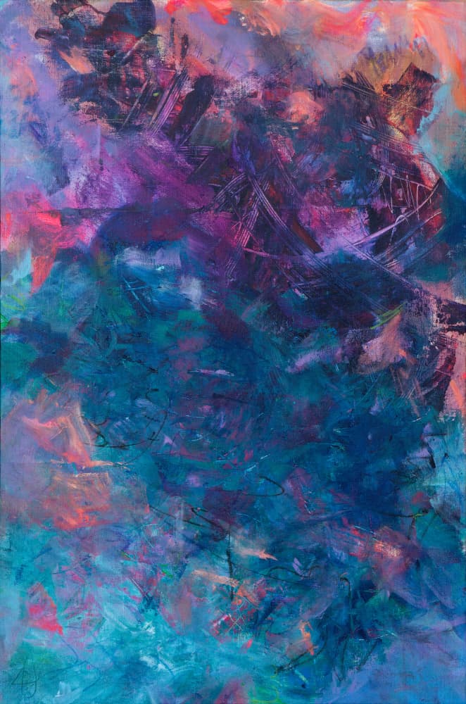 Vibrant Abstract Flow by Anastasiya Devochkina — canvas wall art