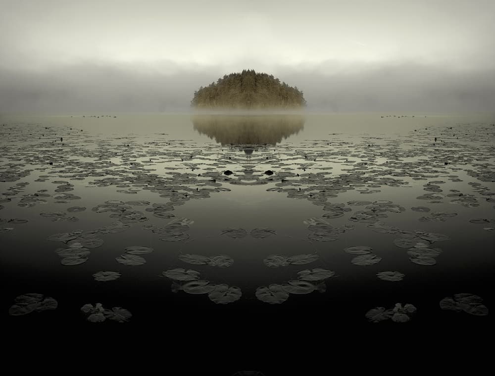 unreal island by Allan Wallberg — canvas wall art