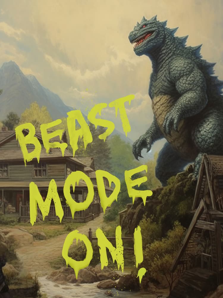 Beast Mode On by Dikhotomy — canvas wall art