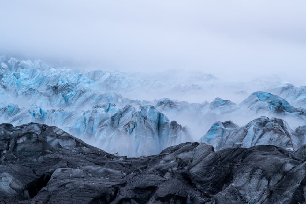 Blue Glacial Peaks by Valentinos Loucaides — canvas wall art