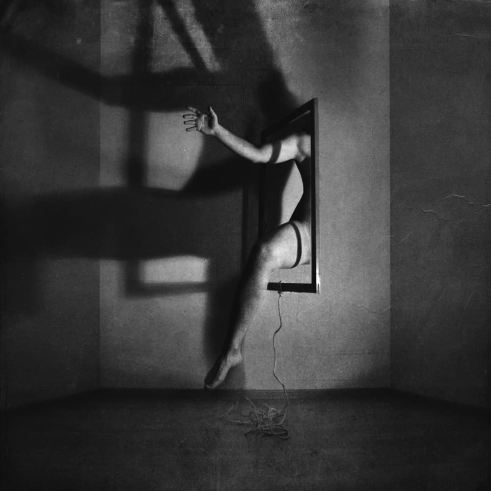 Figure Emerging from Frame by Yaroslav Vasiliev-Apostol — canvas wall art