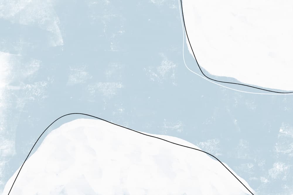 Blue And White Tones With Fluid Lines by uplusmestudio — canvas wall art