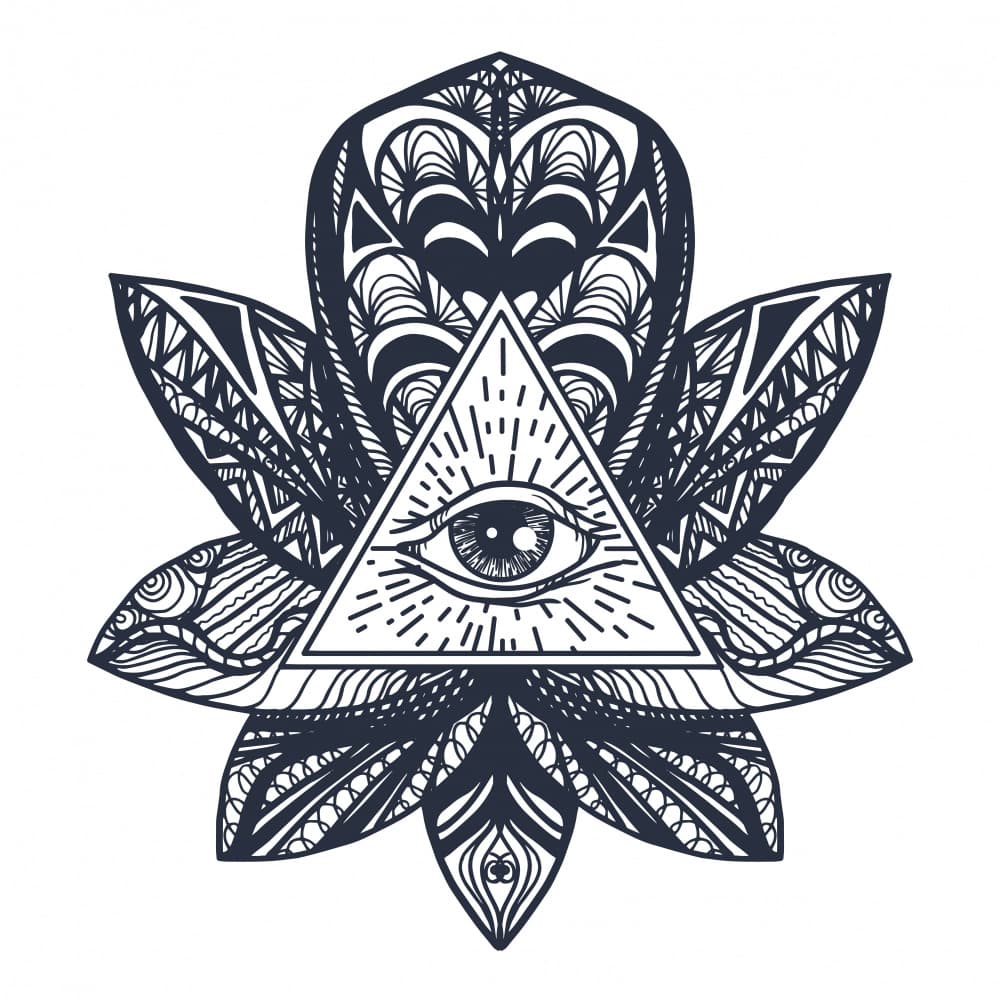 All Seeing Lotus Eye by Marika Barsrsind — canvas wall art
