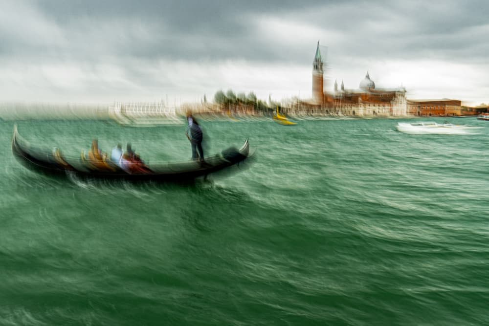 Venetian Gondola Motion by Heike Wolters-Wrase — canvas wall art