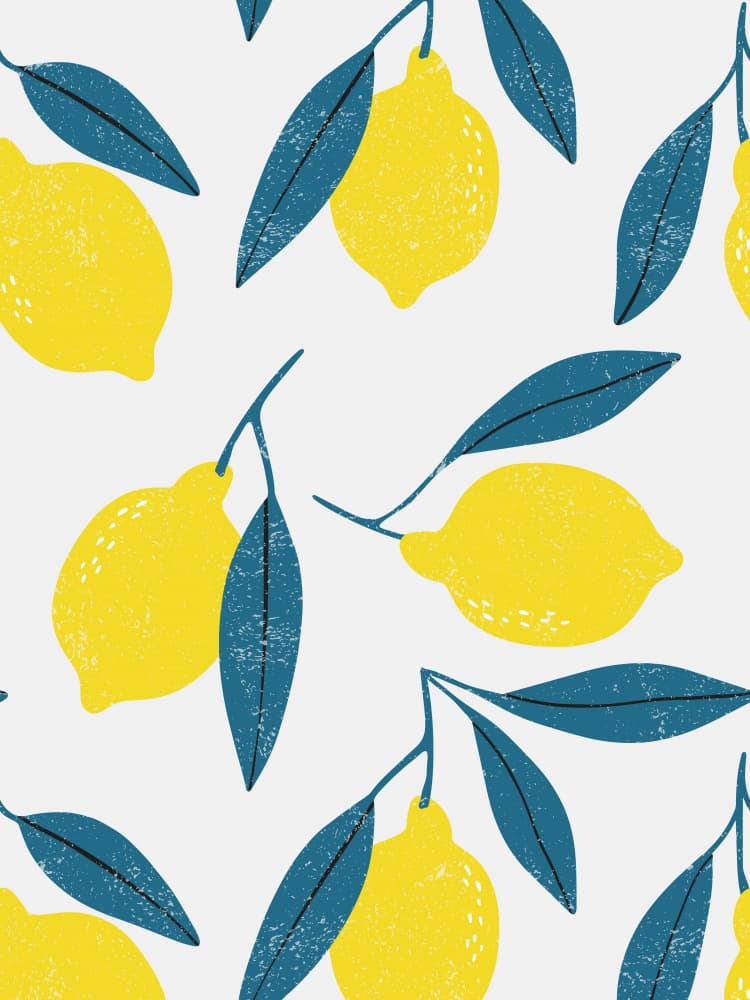 Fresh Lemon Pattern by Jolly and Dash — canvas wall art