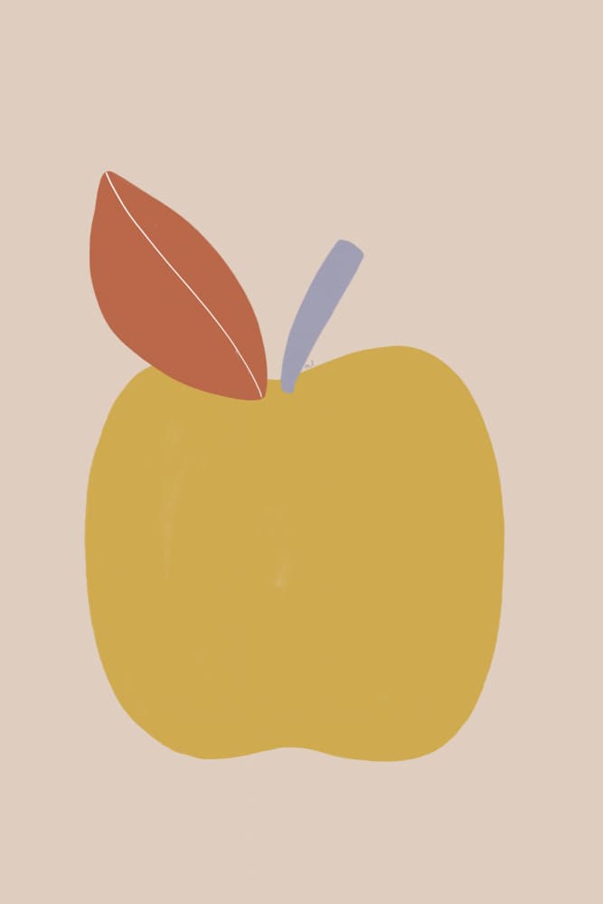 Warm Autumn Apple by Menina Lisboa — canvas wall art
