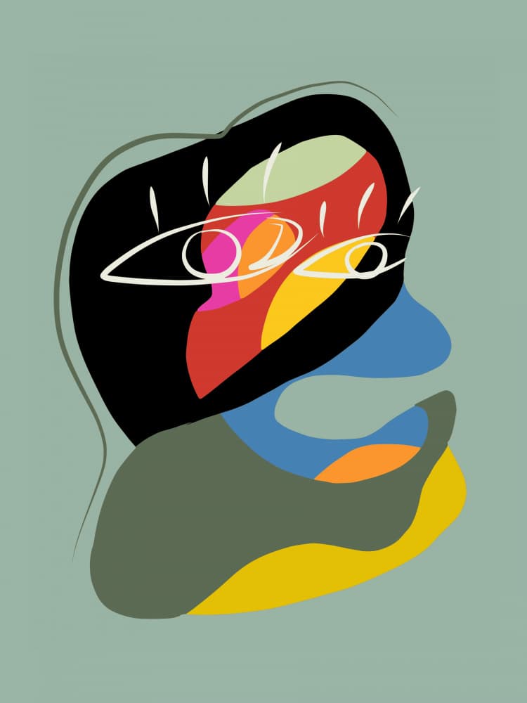 Modern Abstract Portrait by Little Dean — canvas wall art