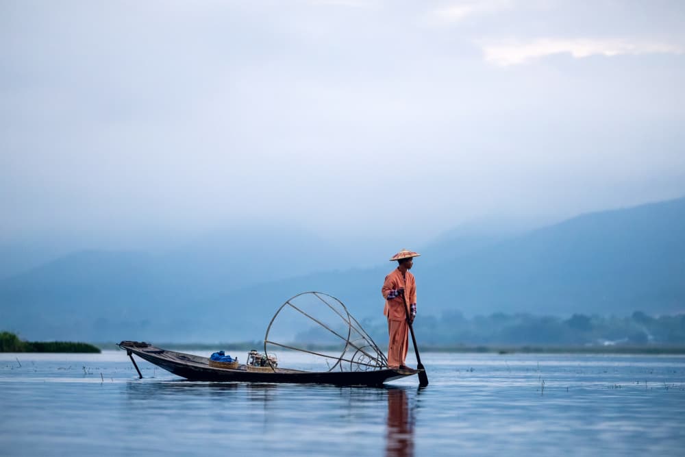 Intha Fisherman Inle Lake by ADIREK M — canvas wall art
