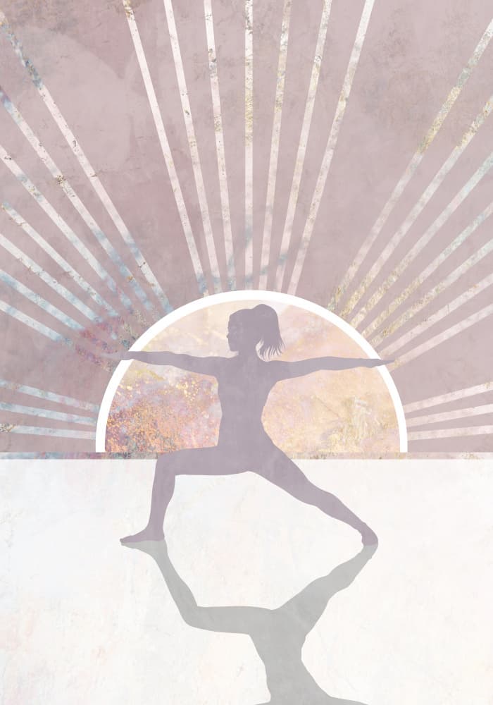 Yoga Sunrise Reflection by Sarah Manovski — canvas wall art