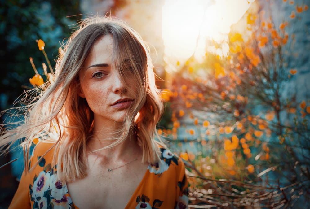 Woman Golden Hour Glow by Cristian Sartori — canvas wall art