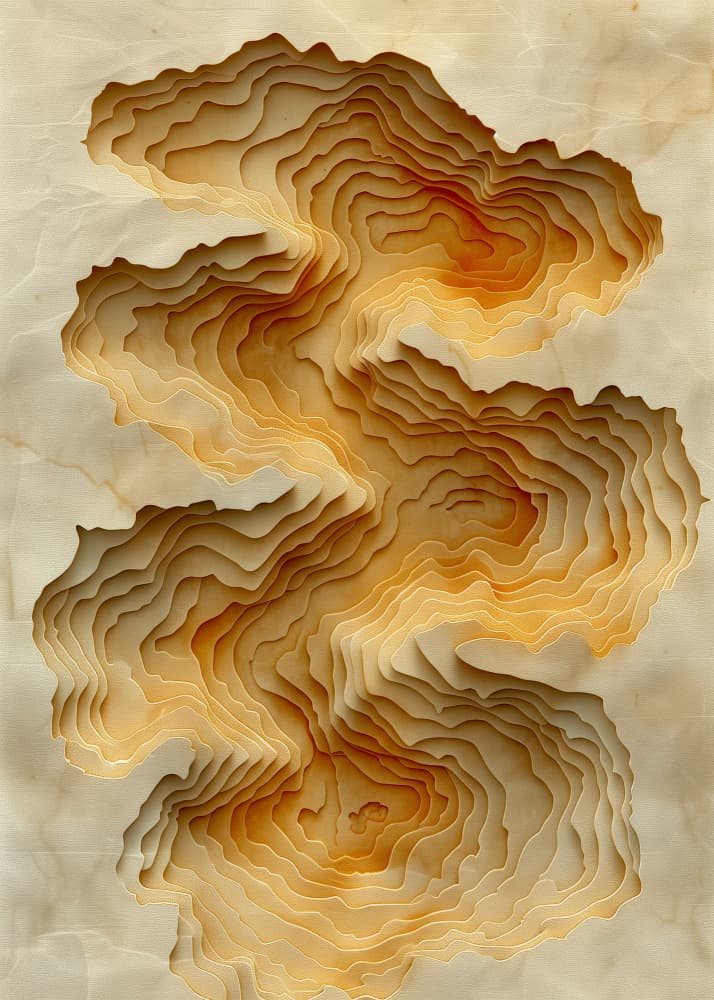 Organic Golden Contours by Justyna Jaszke — canvas wall art