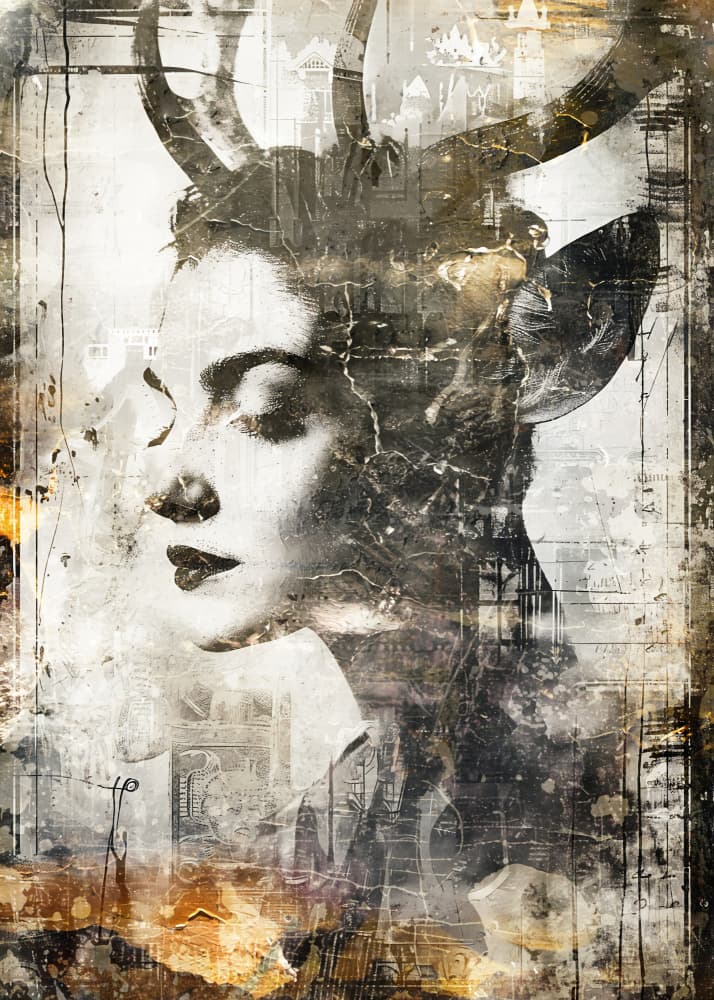 Dreaming Deer Woman by Rafal Kulik — canvas wall art