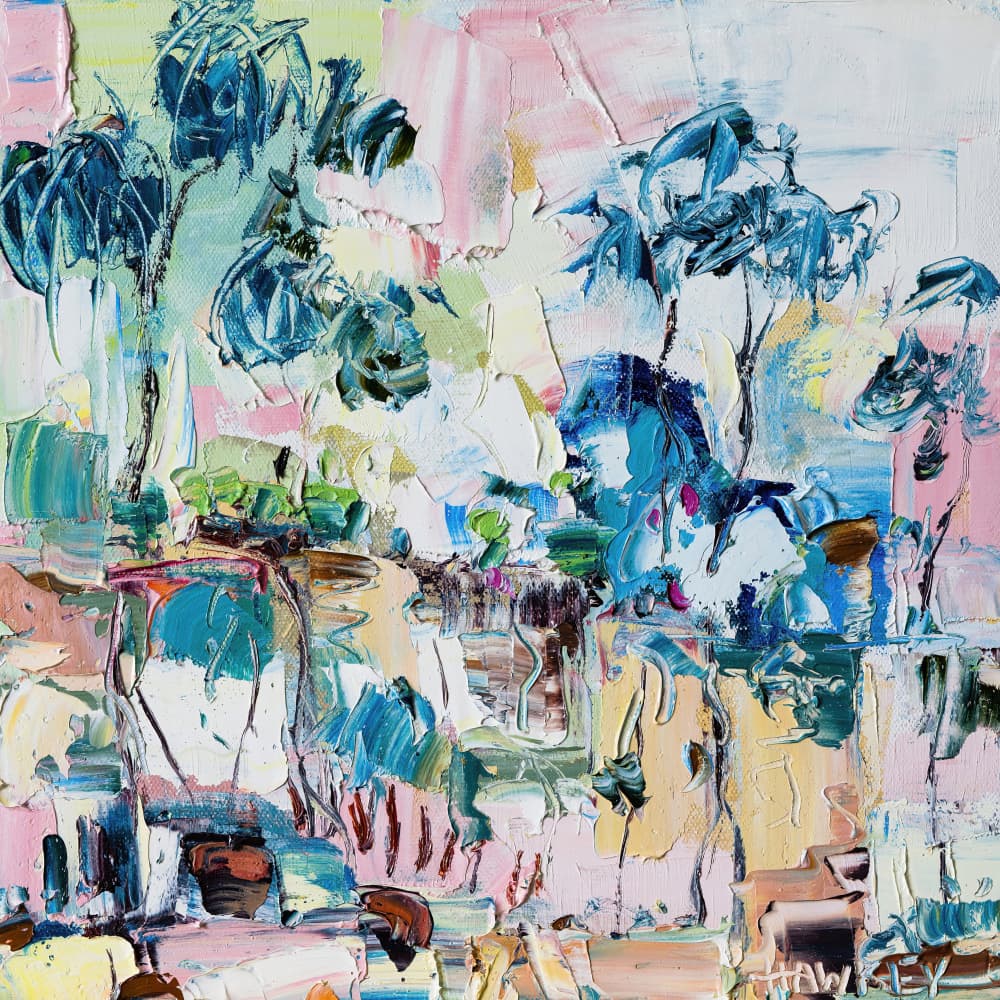 Lively Cafe Abstract by Angela Hawkey — canvas wall art
