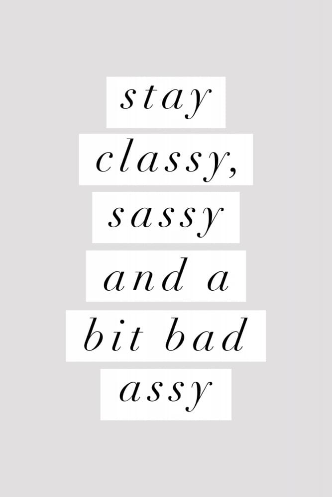 Classy Sassy Badassy Quote by Brett Wilson — canvas wall art