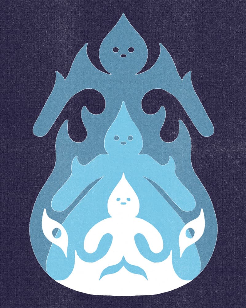 Blue Nested Spirits by Eric Schwarz — canvas wall art