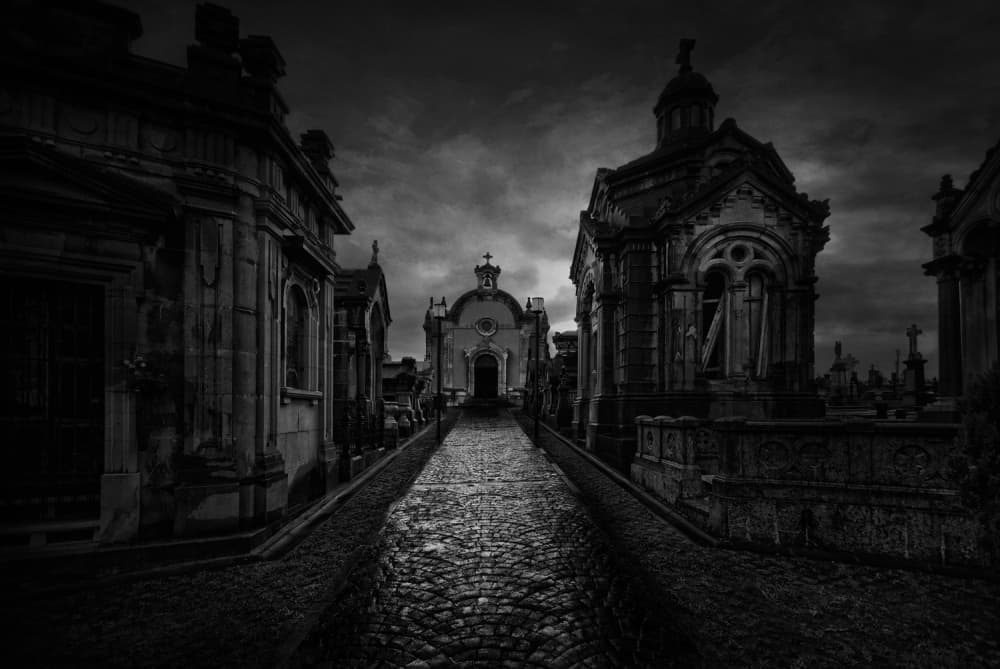 Gothic Cemetery Path by Jose C. Lobato — canvas wall art
