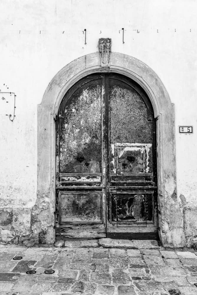 Weathered Arched Doorway by Photolovers — canvas wall art