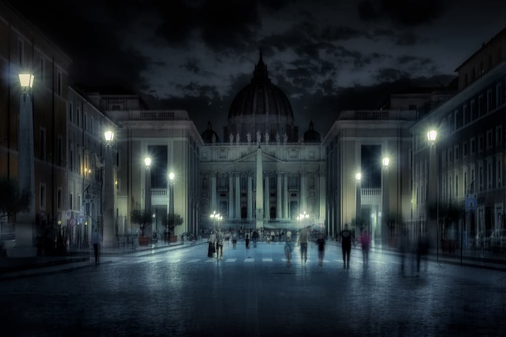 Dark Vatican Evening by Fran Osuna — canvas wall art