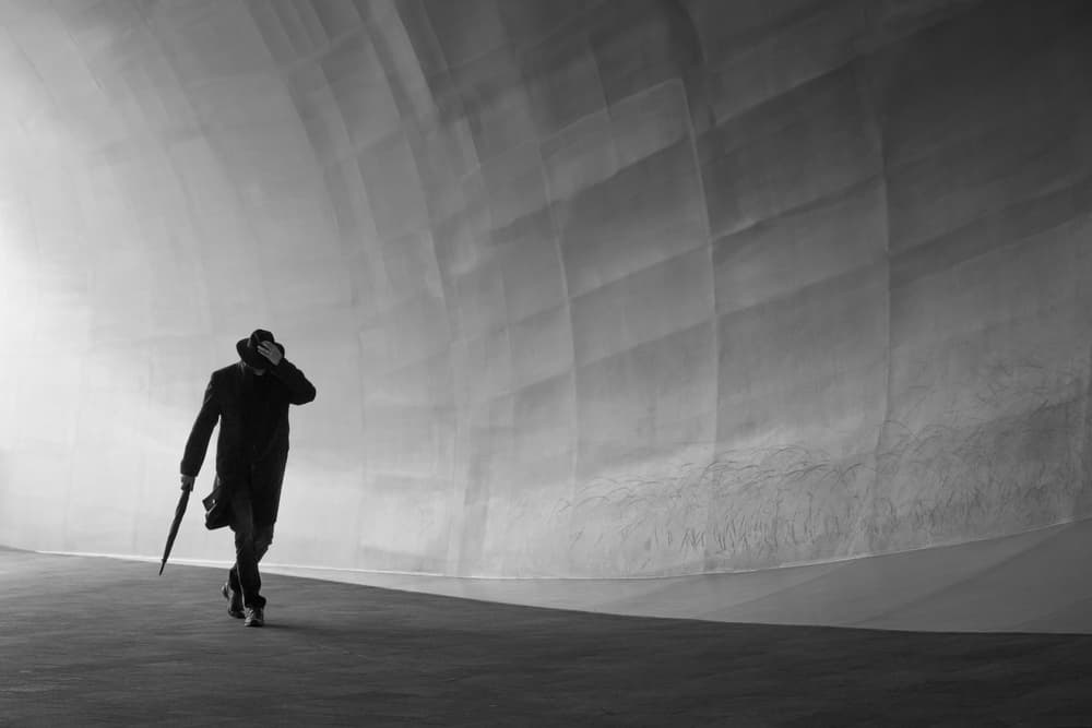 Lone Figure Walking by Roelof de Hoog — canvas wall art