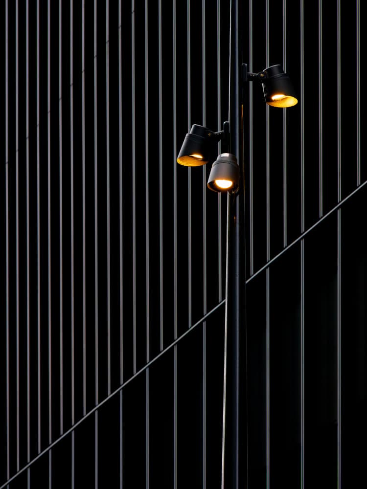 Geometric Street Lamp by Marius Surleac — canvas wall art